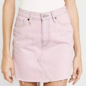 Abercrombie & Fitch Pink Wash Mini Jean Skirt Women's Size 10 Y2K 90s Preppy